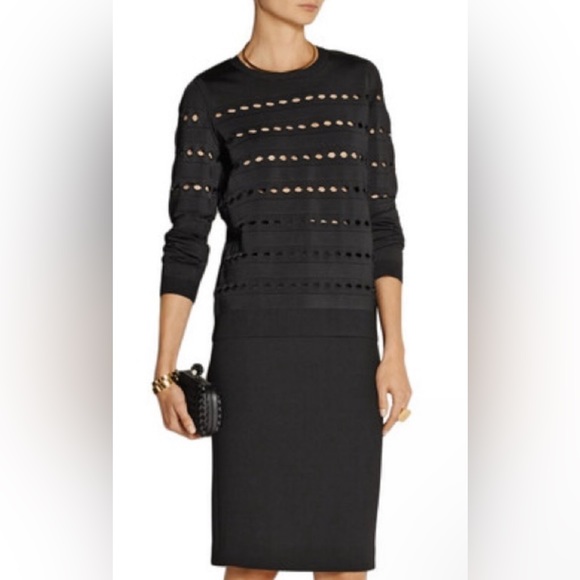 Herve Leger Yusa Eyelet Top👚 Medium ❤️ HL - Picture 3 of 7